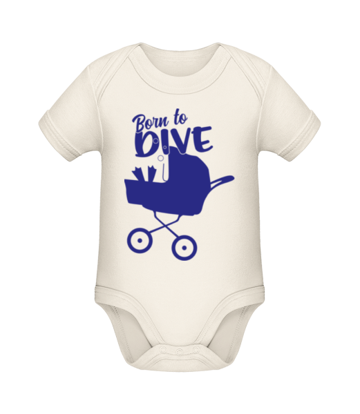 Born To Dive - Body ecológico para bebé - Crema - delante