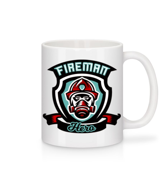 Fireman Hero Emblem - Mug - White - imagedescription.FrontImage