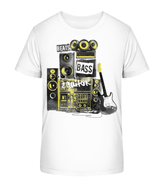 Beat Bass And Guitar - Camiseta ecológica para niños Stanley Stella - Blanco - delante