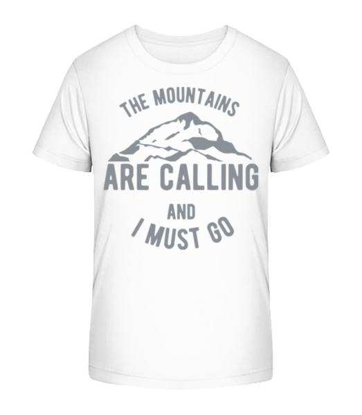The Mountains Are Calling - Camiseta ecológica para niños Stanley Stella - Blanco - delante