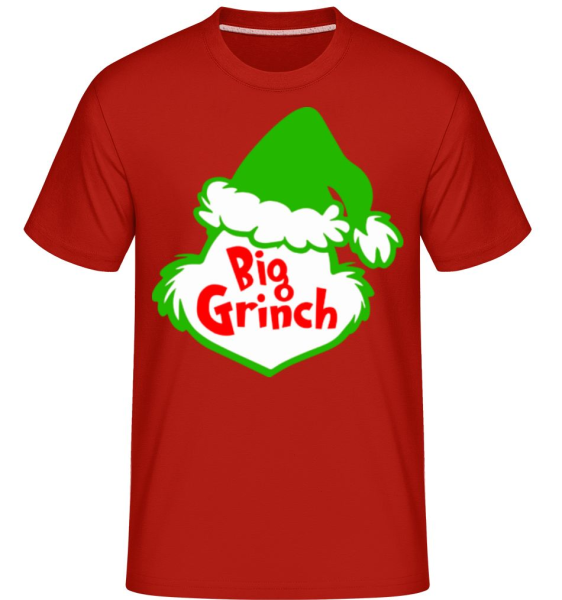 Big Grinch - Shirtinator Männer T-Shirt - Rot - Vorne
