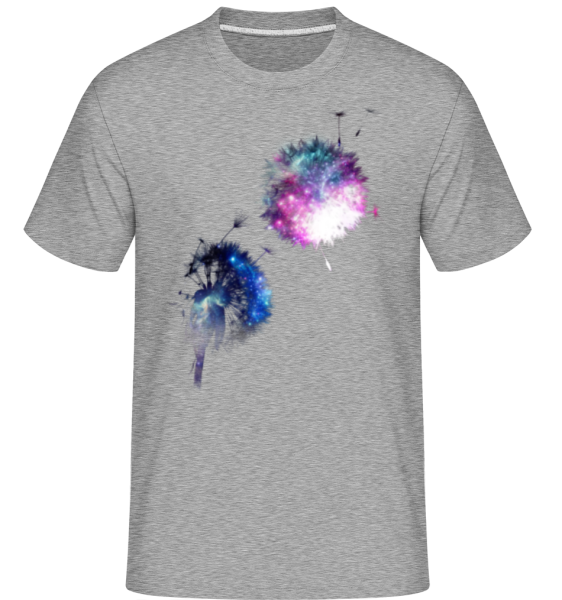 Universe Flowers - Camiseta Shirtinator para hombre - Gris moteado - delante