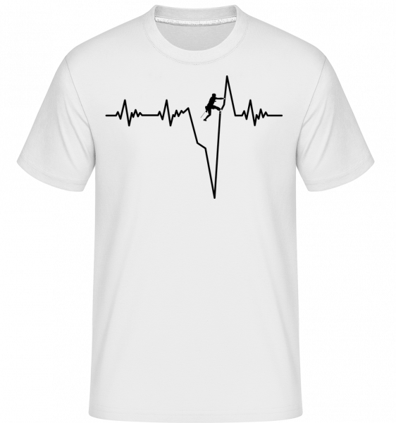 Bouldern Herzschlag - Shirtinator Männer T-Shirt - Weiß - Vorn