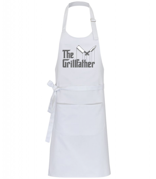 The Grillfather - Delantal de cocina profesional - Blanco - delante