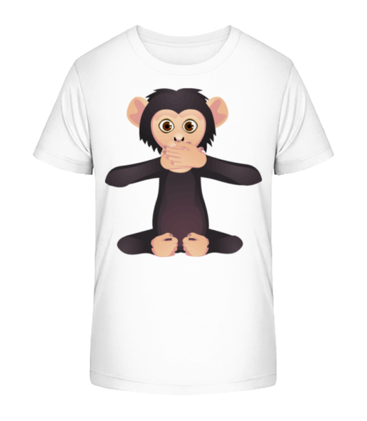 Mute Monkey - Camiseta ecológica para niños Stanley Stella - Blanco - delante