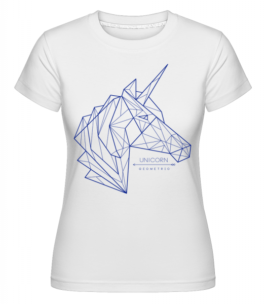 Geometrie Einhorn - Shirtinator Frauen T-Shirt - Weiß - Vorn