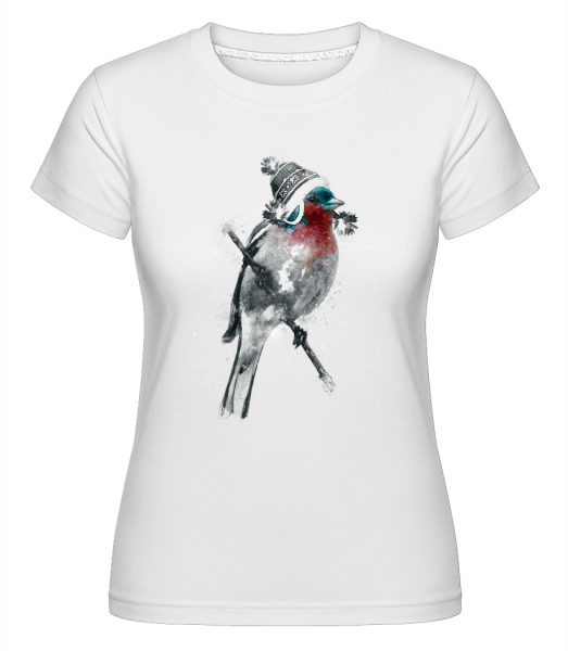 Weihnachten Vogel - Shirtinator Frauen T-Shirt - Weiß - Vorn