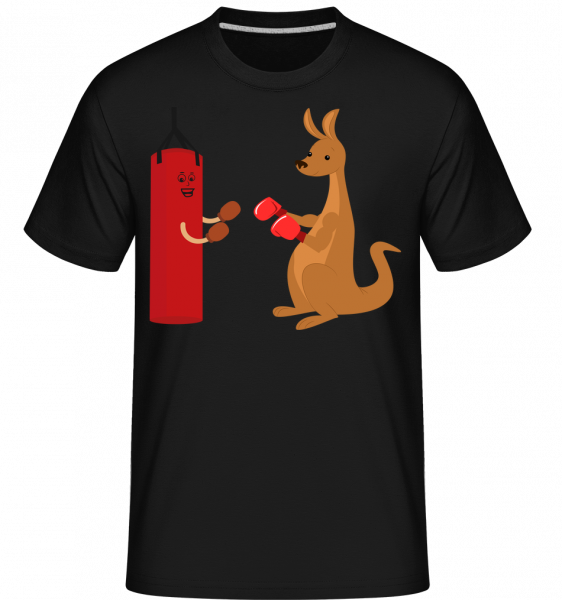 Boxing Kangaroo - Shirtinator Männer T-Shirt - Schwarz - Vorn