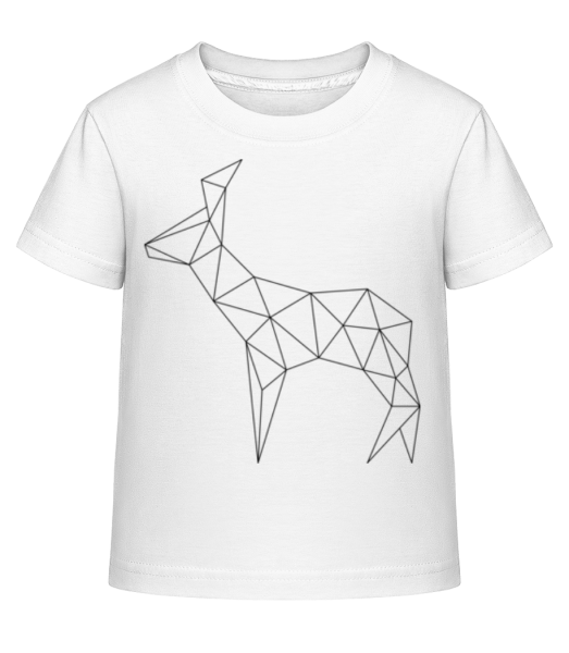 Polygon Deer - Camiseta Shirtinator para niños - Blanco - delante