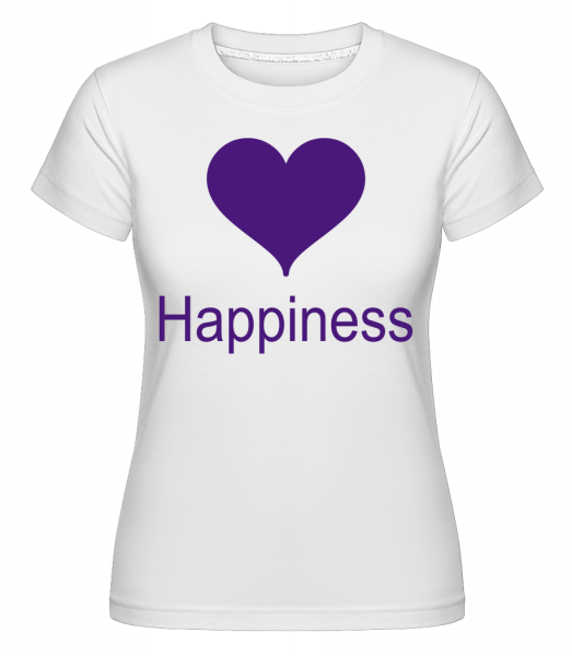 Happiness Heart - Shirtinator Frauen T-Shirt - Weiß - Vorn