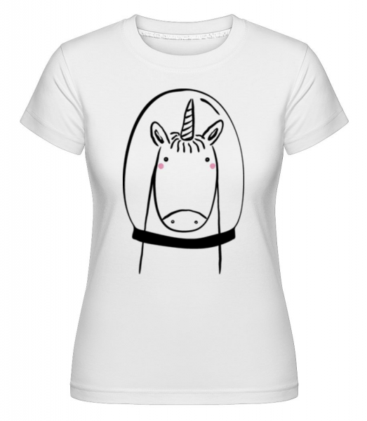 Space Einhorn - Shirtinator Frauen T-Shirt - Weiß - Vorne