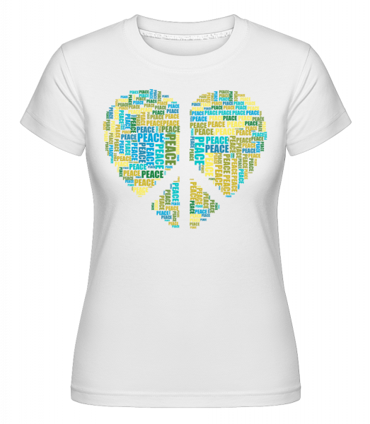 Heart Peace - Shirtinator Frauen T-Shirt - Weiß - Vorn