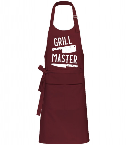 Grillmaster - Delantal de cocina profesional - Burdeos - delante