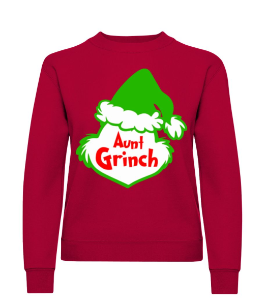 Aunt Grinch - Women's Sweatshirt - Red - imagedescription.FrontImage