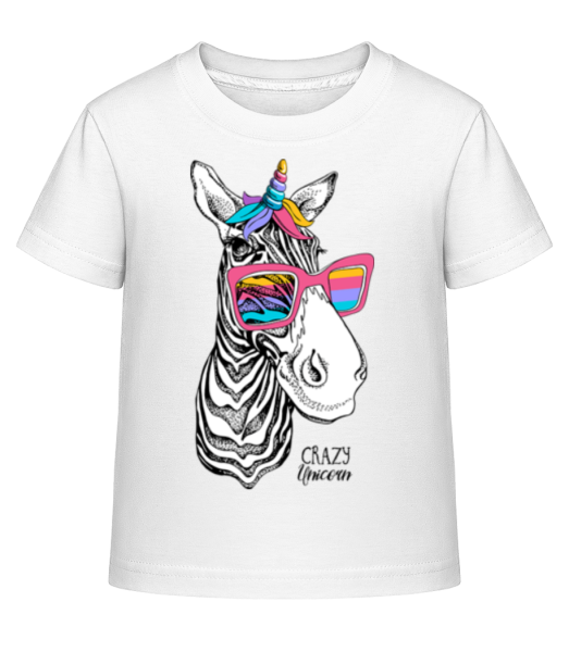 Crazy Unicorn - Camiseta Shirtinator para niños - Blanco - delante