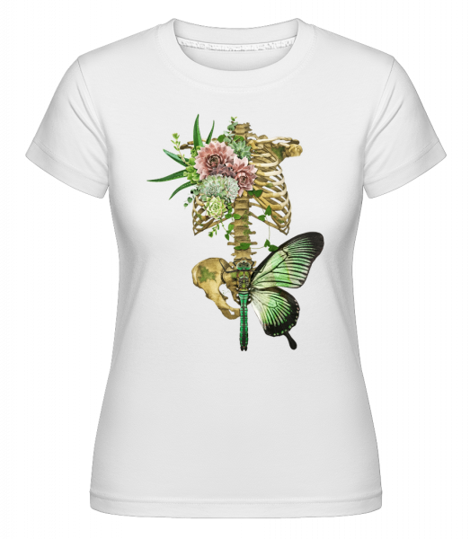 Kunstvolle Wirbelsäule - Shirtinator Frauen T-Shirt - Weiß - Vorn