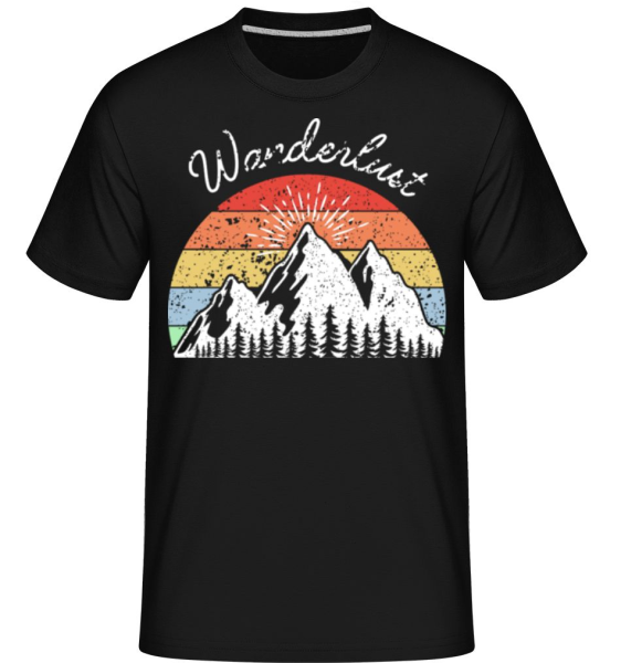 Wanderlust - Shirtinator Männer T-Shirt - Schwarz - Vorne