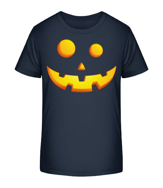 Laughing Pumpkin Face - Camiseta ecológica para niños Stanley Stella - Marino - delante