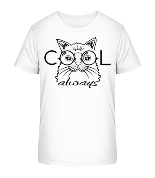 Cool Cat Always - Camiseta ecológica para niños Stanley Stella - Blanco - delante