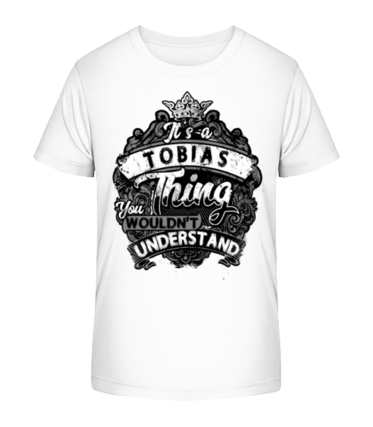 It's A Tobias Thing - Camiseta ecológica para niños Stanley Stella - Blanco - delante