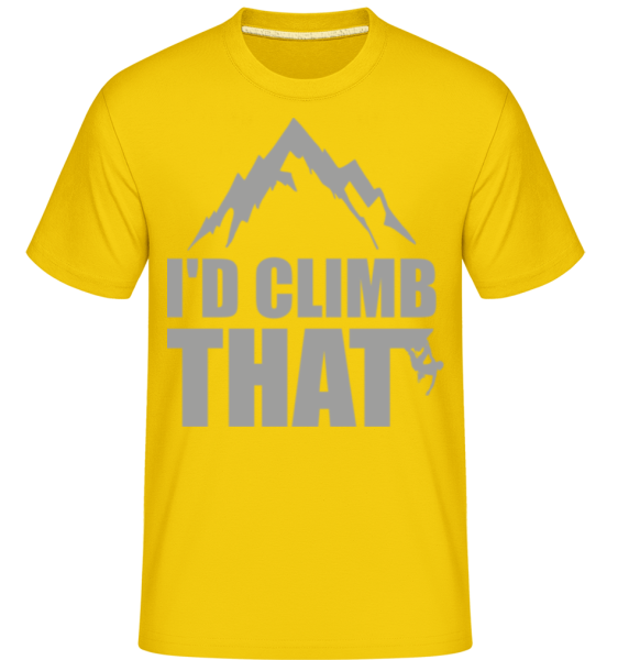 I'd Climb That - Camiseta Shirtinator para hombre - Amarillo dorado - delante
