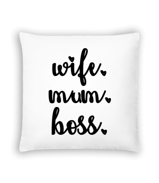 Motif Wife Mum Boss - Cojines - Blanco - delante