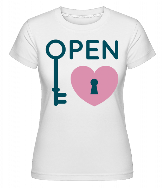 Open Heart - Shirtinator Frauen T-Shirt - Weiß - Vorn