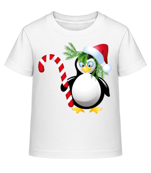 Santa Penguin - Camiseta Shirtinator para niños - Blanco - delante