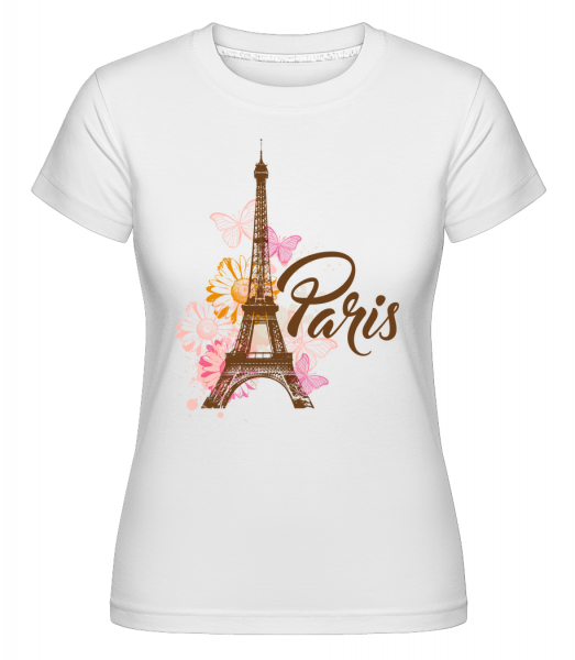 Paris France Brown - Shirtinator Frauen T-Shirt - Weiß - Vorn