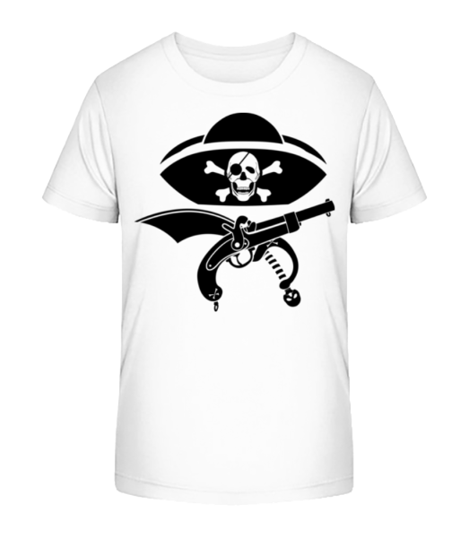 Pirate Symbol Black - Camiseta ecológica para niños Stanley Stella - Blanco - delante