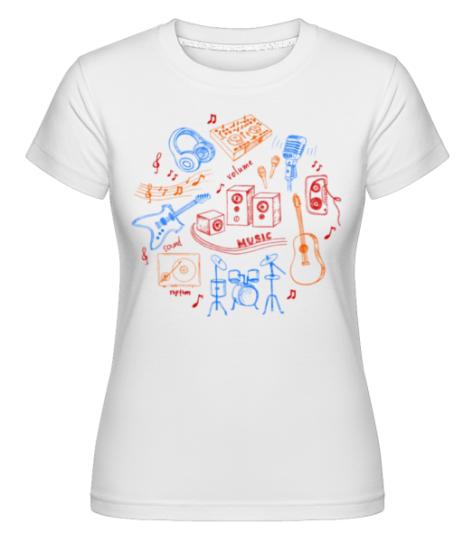 Musical Instruments -  Shirtinator Women's T-Shirt - White - imagedescription.FrontImage