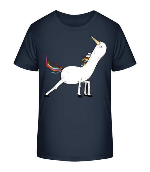 Yoga Unicorn Stretched - Camiseta ecológica para niños Stanley Stella - Marino - delante