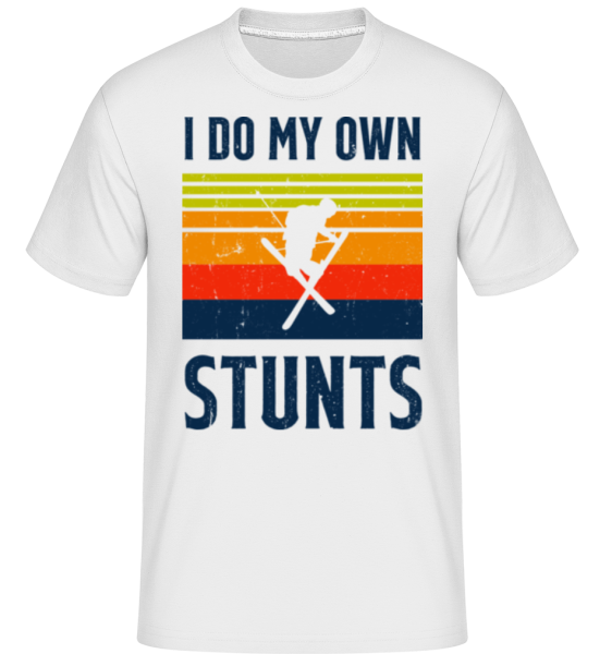 I Do My Own Stunts - Camiseta Shirtinator para hombre - Blanco - delante