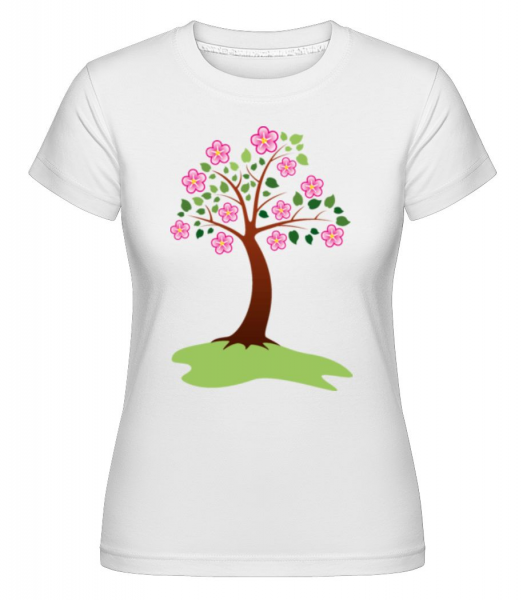 Apple Tree Spring - Shirtinator Frauen T-Shirt - Weiß - Vorne