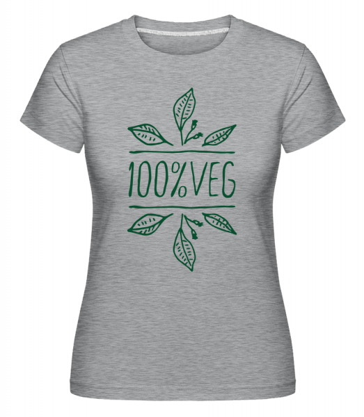 100 % Vegetarier - Shirtinator Frauen T-Shirt - Grau meliert - Vorn