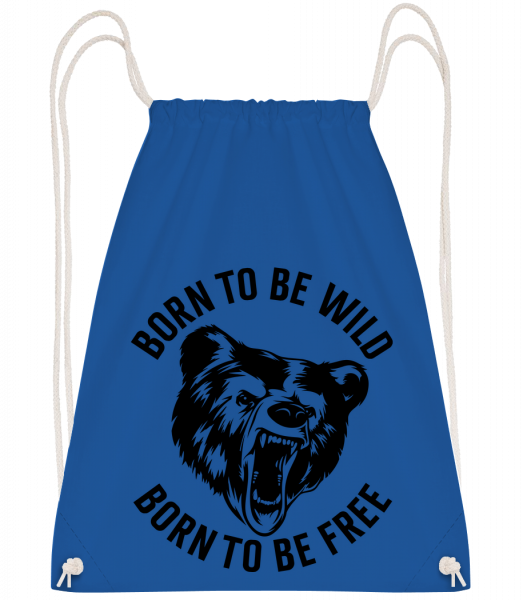 Born To Be Wild - Turnbeutel - Royalblau - Vorn