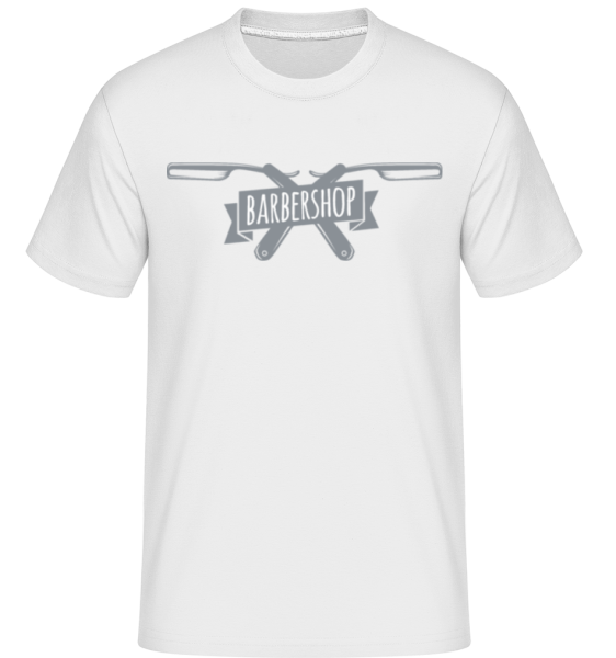 Barbershop Logo -  Shirtinator Men's T-Shirt - White - imagedescription.FrontImage