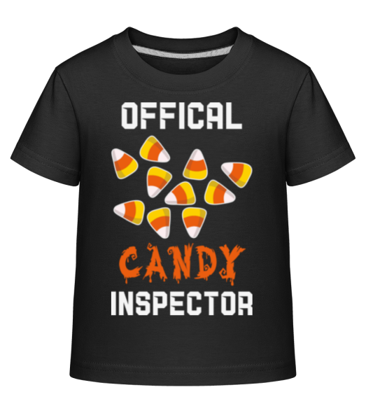 Official Candy Inspector - Camiseta Shirtinator para niños - Negro - delante