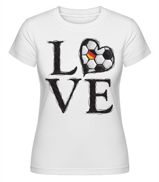 Fußball Liebe Deutschland - Shirtinator Frauen T-Shirt - Weiß - Vorn
