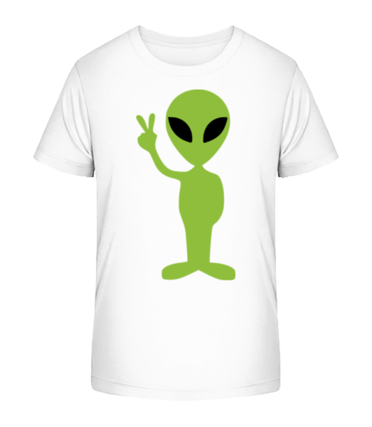 Alien Peace Sign - Camiseta ecológica para niños Stanley Stella - Blanco - delante