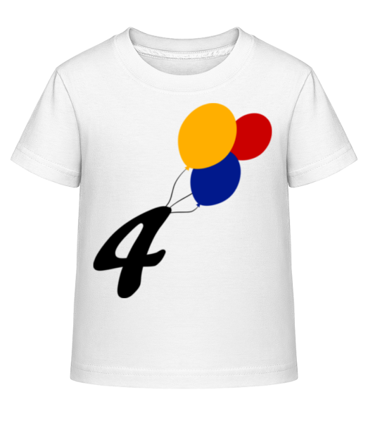 Anniversary 4 Balloons - Camiseta Shirtinator para niños - Blanco - delante