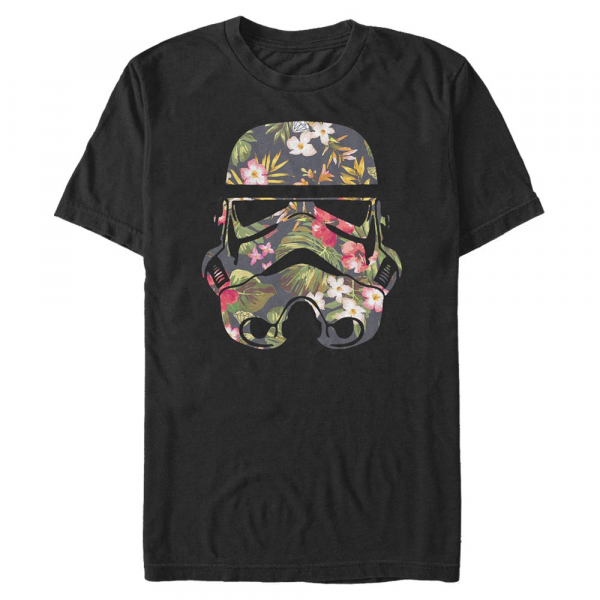 Star Wars - Stormtrooper Storm Flowers - Hombres Camiseta - Negro - delante