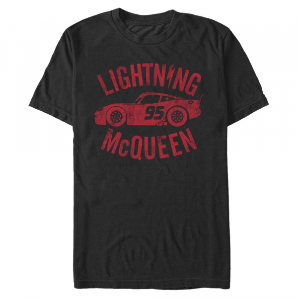 Pixar - Cars - Lightning McQueen Race Ready - Hombres Camiseta - Negro - delante