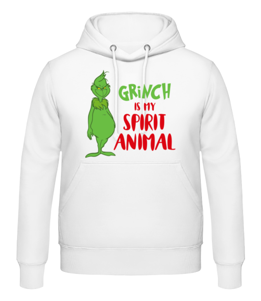 Grinch Is My Spirit Animal - Sudadera con capucha para hombre - Blanco - delante
