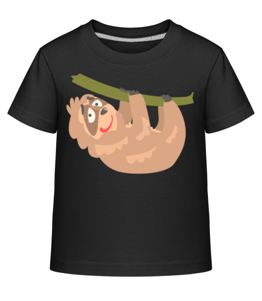 Relaxing Sloth - Camiseta Shirtinator para niños - Negro - delante