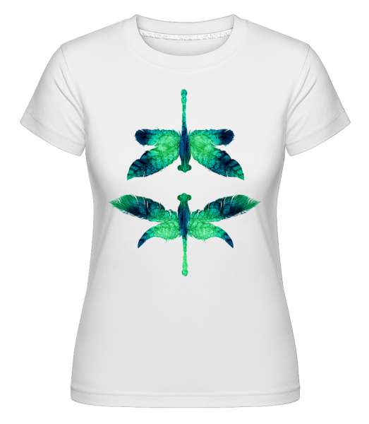 Blatt Libelle - Shirtinator Frauen T-Shirt - Weiß - Vorn