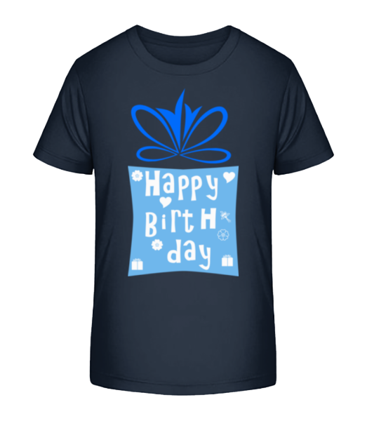 Happy Birthday Logo - Camiseta ecológica para niños Stanley Stella - Marino - delante