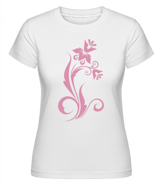 Flower Ornament Pink - Shirtinator Frauen T-Shirt - Weiß - Vorn