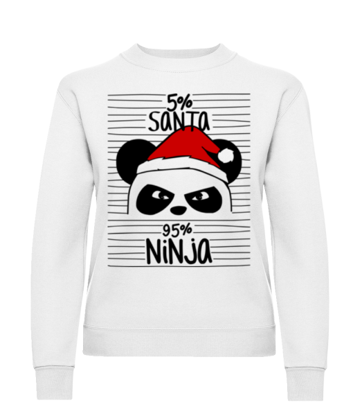 Santa Ninja Panda - Jersey para mujer - Blanco - delante