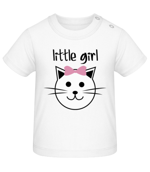 Little Girl - Cat - Camiseta de bebé - Blanco - delante